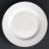 Olympia Lumina Wide Rim Round Plates White 200mm (Pack of 6)